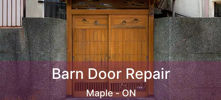  Barn Door Repair Maple - ON