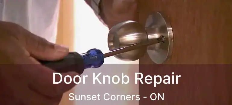 Door Knob Repair Sunset Corners - ON