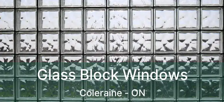  Glass Block Windows Coleraine - ON