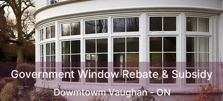 Government Window Rebate & Subsidy Dowmtowm Vaughan - ON