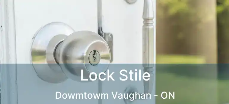  Lock Stile Dowmtowm Vaughan - ON