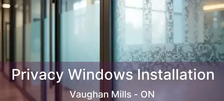  Privacy Windows Installation Vaughan Mills - ON