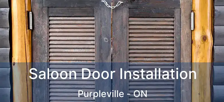 Saloon Door Installation Purpleville - ON