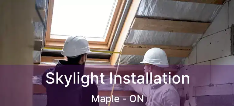 Skylight Installation Maple - ON
