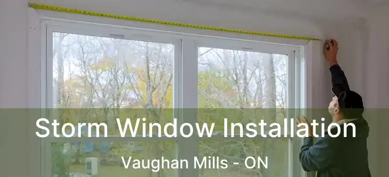  Storm Window Installation Vaughan Mills - ON