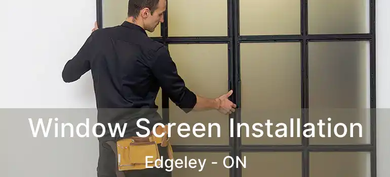 Window Screen Installation Edgeley - ON