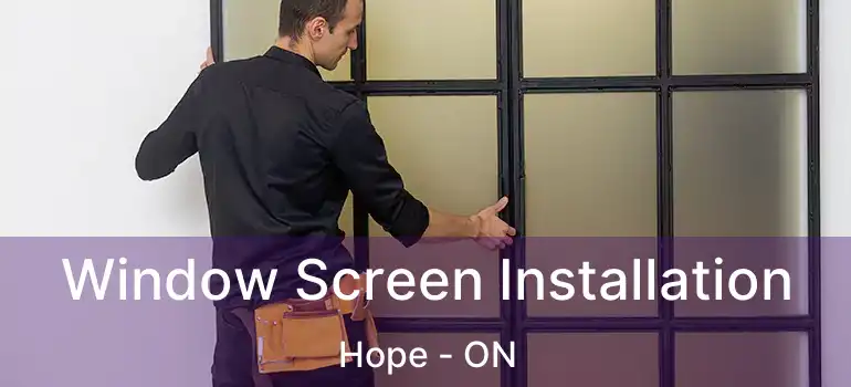 Window Screen Installation Hope - ON